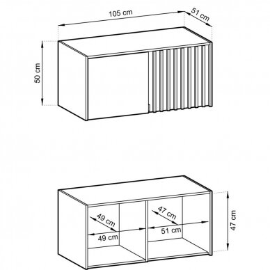 Antresolė BT1348 (Pilka) 1