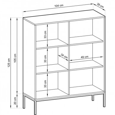 Komoda BT1387 (Juoda) 3