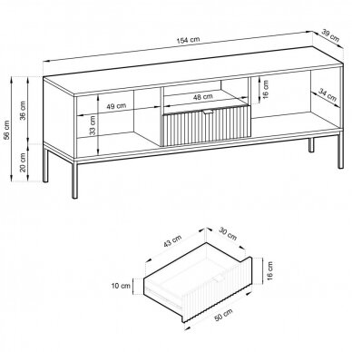 TV staliukas BT1385 (Baltas) 4