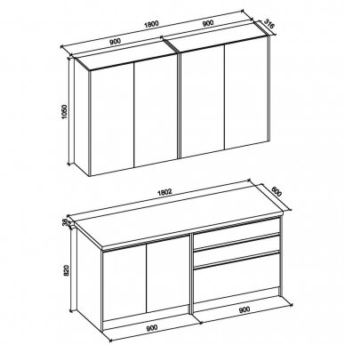 Virtuvės komplektas H4812 1