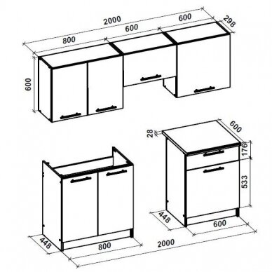 Virtuvės komplektas H4816 1