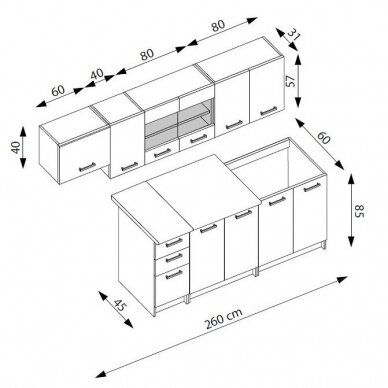 Virtuvės komplektas H8003 1