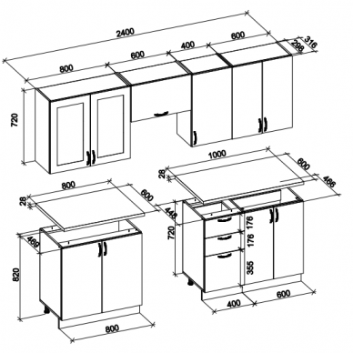 Virtuvės komplektas H9095 1